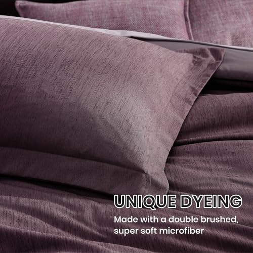 Queen Size Comforter Set 7 Pieces Italian Plum Bed in a Bag