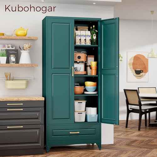 75" Tall Metal Kitchen Pantry Cabinet