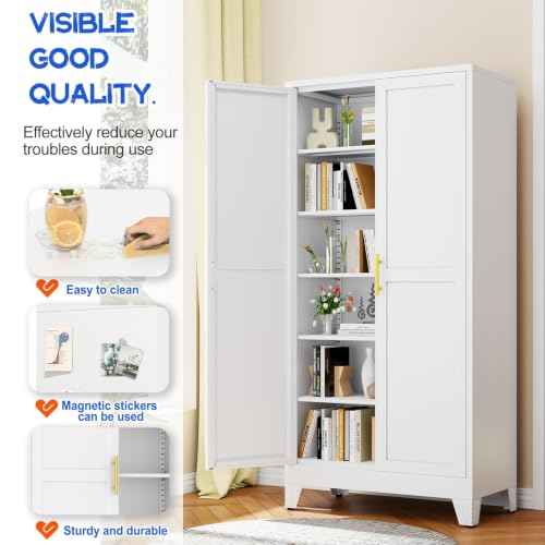 75.2" Tall Metal Storage Cabinet