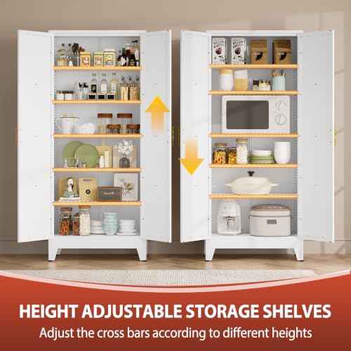 75" H Tall Kitchen Storage Cabinet with Doors
