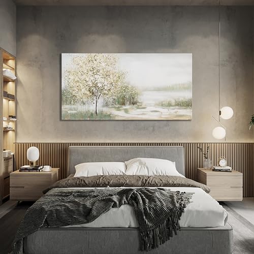 Canvas Wall Art Decor Large Green Wall Art for Living Room Natural Landscape Wall Art Decor Canvas Art Wall Decor Oversized Wall Art Prints for Room Bedroom Office Decor 29"X58"