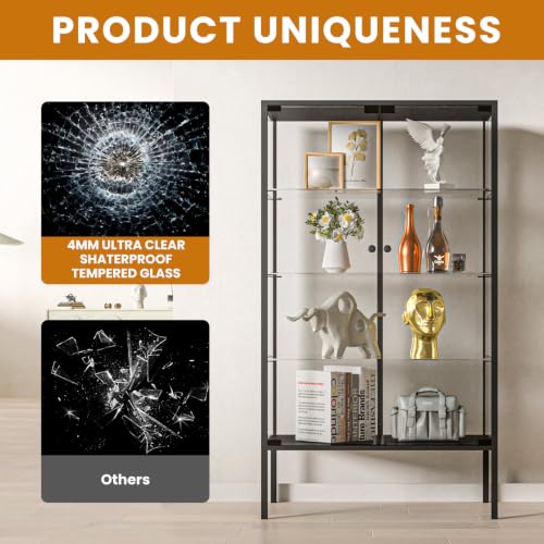 Iron Frame Glass Display Cabinet
