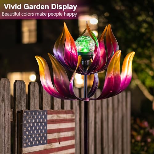 Solar Wind Spinners Outdoor for Yard and Garden