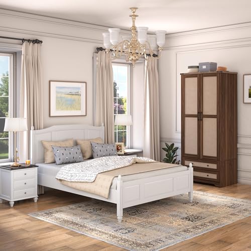 Wooden Armoire Wardrobe Closet with Drawers