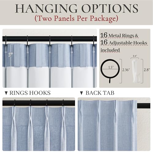 DustyBlue 84 Inches Blackout Curtains Length for Kids (2 Count)