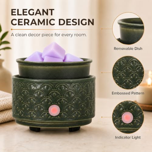 Green Ceramic Wax Melt Warmer 3