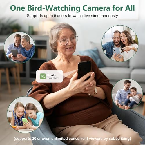 Smart Bird Camera Solar Powered with Pole for Feeder