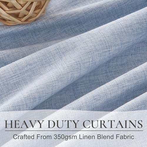 DustyBlue 84 Inches Blackout Curtains Length for Kids (2 Count)