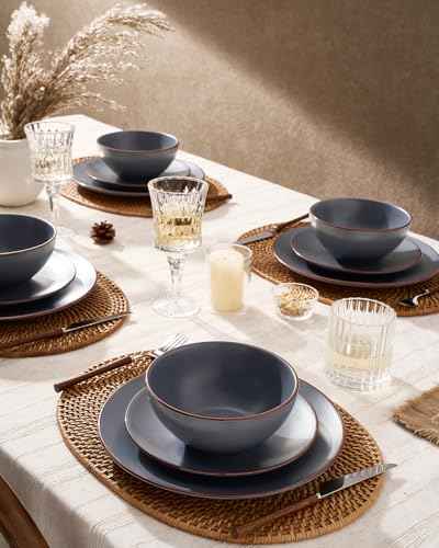 Venus Stoneware Dinnerware Sets with Pasta Bowls (16 Count)