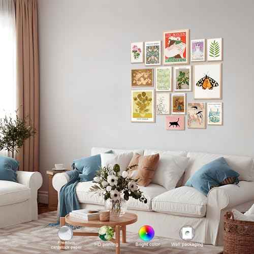 15PCS Unframed Vintage Eclectic Maximalist Art (15 Count)