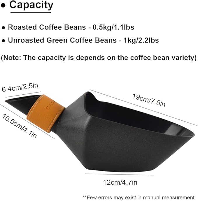 CAFEMASY Coffee Bean Shovel Scoop Coffee Beans Filling Scooper Plastic Coffee Bean Measuring Scoop