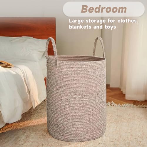 60L Cotton Rope Laundry Basket Hamper