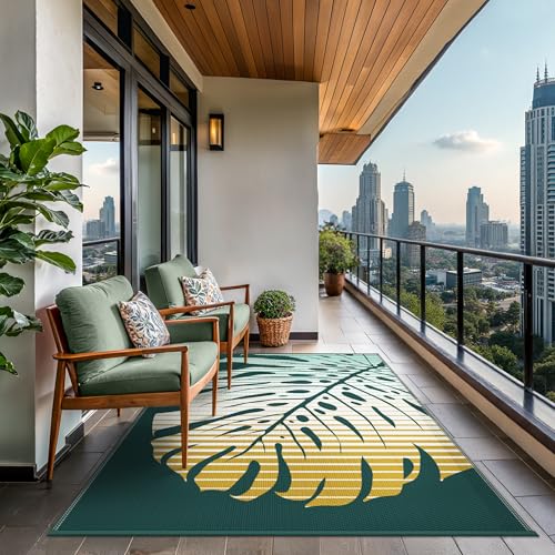 Outdoor Rug Waterproof Plastic Rugs for Patio (54 Sq Ft)