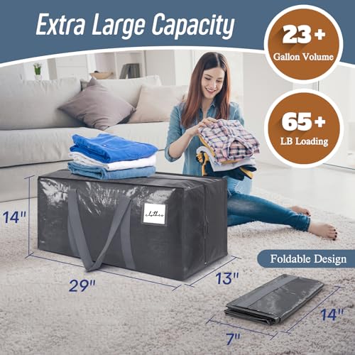 12 Pack Extra Heavy Duty Large Moving Bags with Strong Zipper (12 Count)