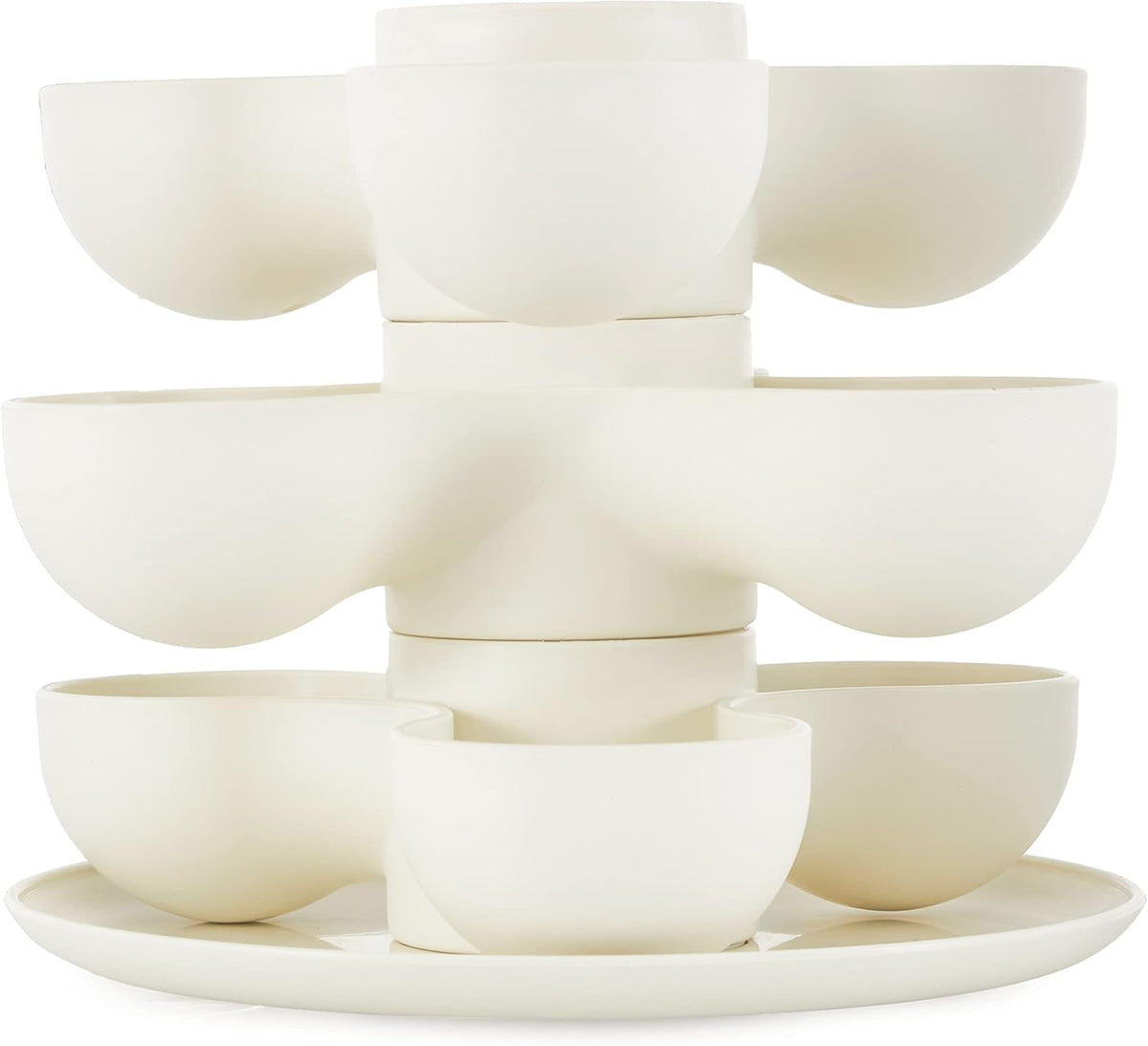 The HC Companies 8" Premium Plastic Pixie Planter 8.27"x8.27"x8" in Vanilla Bisque Color