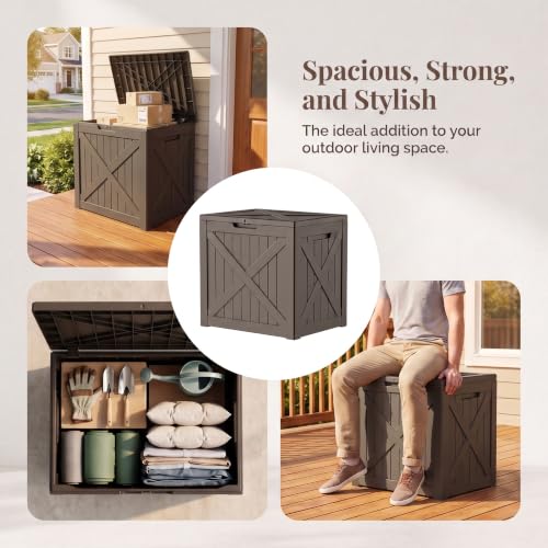 32 Gallon Waterproof Resin Storage Deck Box