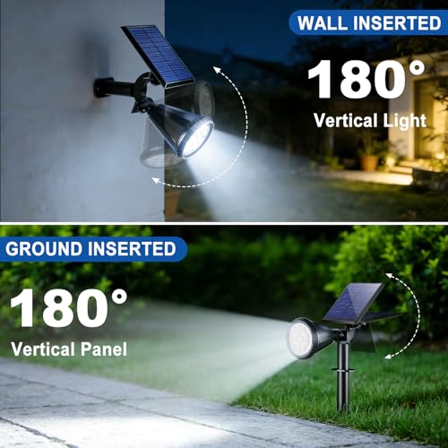 Solar Lights Outdoor Waterproof Flag Spotlights 6 Pack (6 Count)