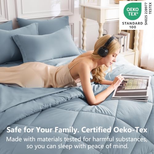 Full Size Comforter Sets Dusty Blue
