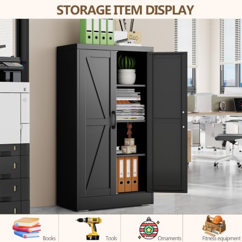 Black Metal Storage Cabinet