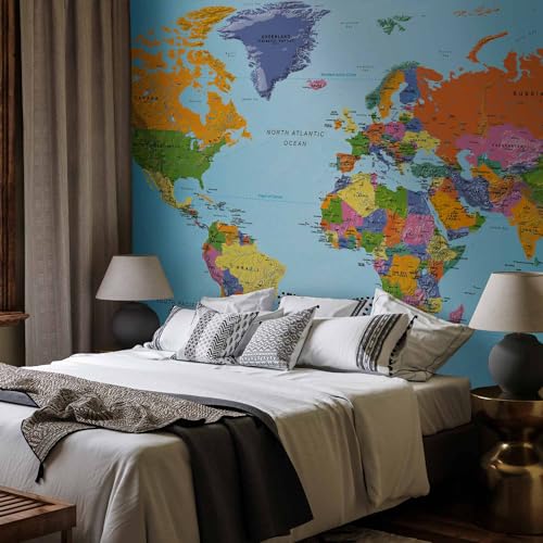 Wall Mural World Map 197x110 in (150.7 Sq Ft)