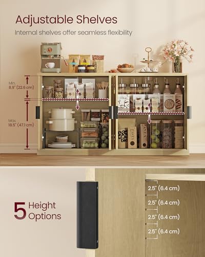 Contemporary Buffet Cabinet with Adjustable Shelves