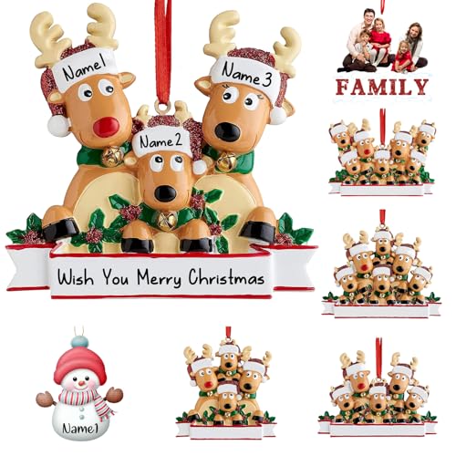 Personalized Deer Christmas Ornaments 2025 Family of 2