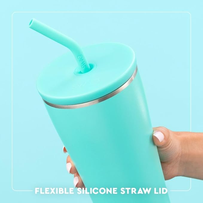 Swig Life 32oz Straw Tumbler, Travel Coffee Tumbler with Lid, Cup Holder Friendly Travel Coffee Mug, Stainless Steel, 32 oz Reusable Insulated Coffee Mug (Saturdays In Tallahassee)