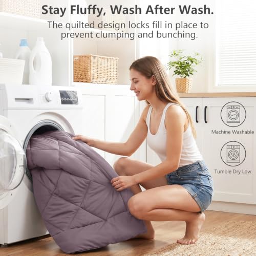 King Size Comforter Set Dusty Purple