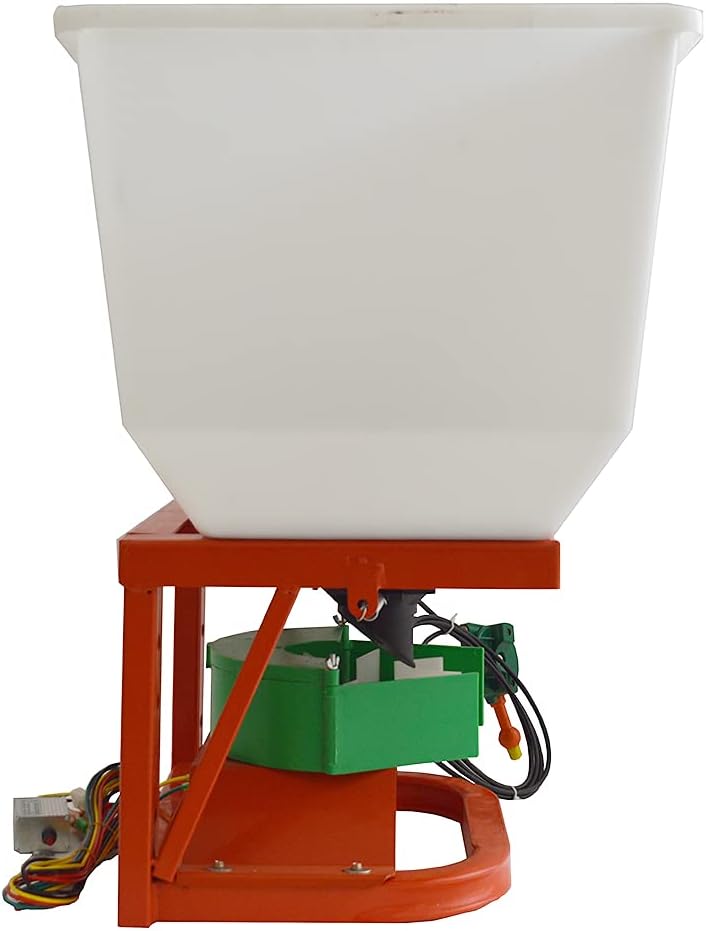 ATV/UTV Seed Fertilizer Spreader Broadcast Spreader 265lbs Garden Farmer Tractor Spreader 12V Variable Easy Fix Fertilizer Hopper Dry Material Spreader
