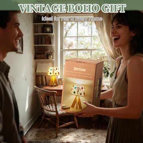 Pressed Flower Vintage Table Lamp