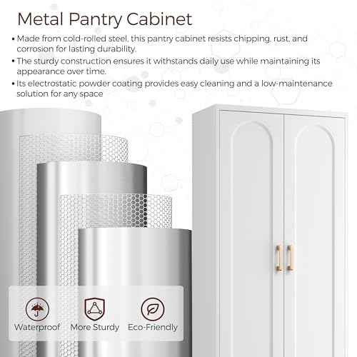 60" Tall Metal Storage Cabinet with Doors