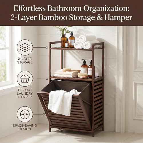 Tilt Out Laundry Hamper with 2 Tier