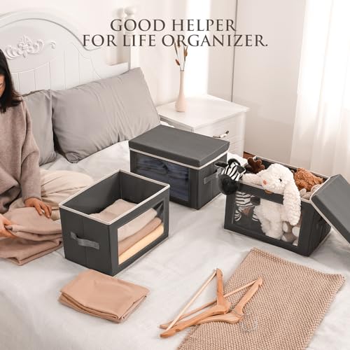 Storage Bins with Lids (3 Count)
