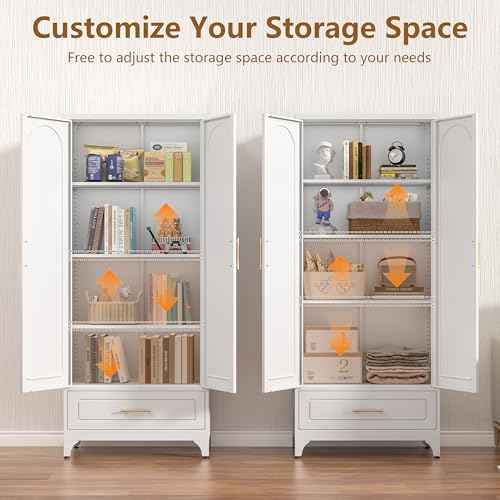 75" Metal Storage Cabinet