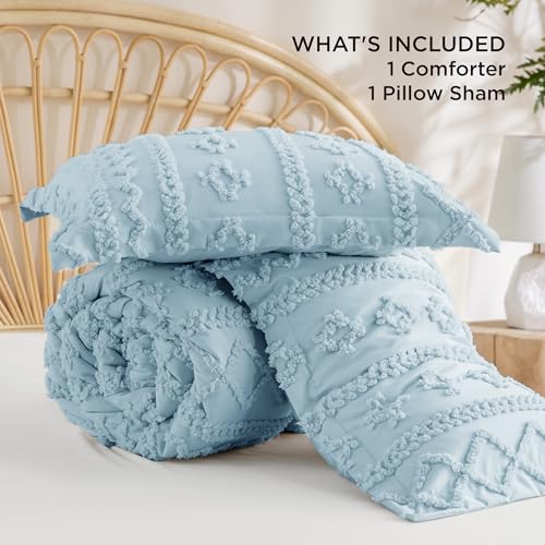 Tufted Boho Comforter Set Twin Size