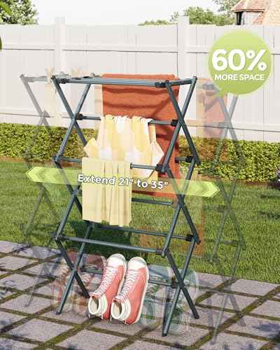 3 Tier Foldable Clothes Drying Rack