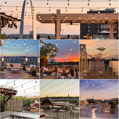 36 FT Outdoor String Lights 2W LED Antique Edison Waterproof ETL (36 Foot)