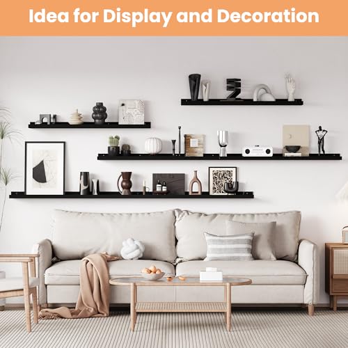 Floating Shelves for Wall Decor and Storage (6 Count)