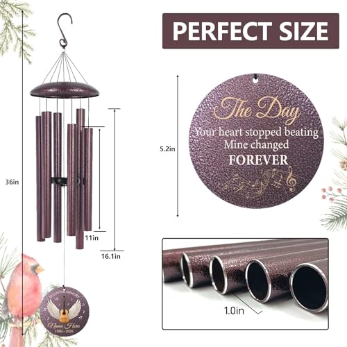 Personalized Memorial Wind Chimes for Loss of Loved One