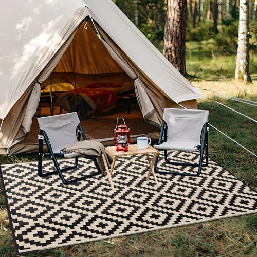 Outdoor Rug 10x14 ft Waterproof Reversible Mat