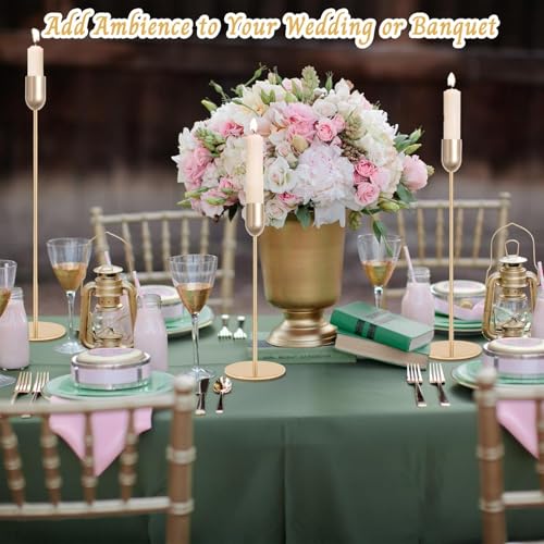 54 Pcs Glod Candle Holders Set