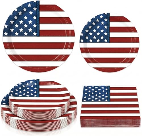 150Pcs 4th of July Plates & Napkins (150 Count)