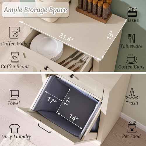 Tilt Out Laundry Hamper Cabinet