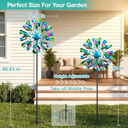 Solar Wind Spinner Outdoor Metal