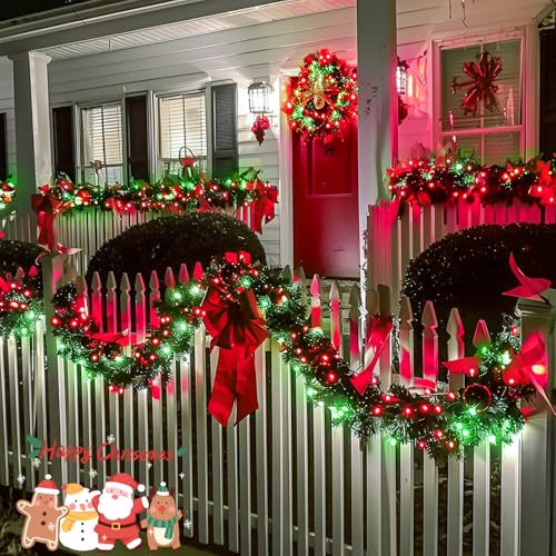 163ft Clear Wire 500 LED Red and Green Christmas Lights (163 Foot)