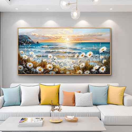 Large Canvas Wall Art For Restaurant Wall Decor For Living Room Farmhouse Bedroom Office Decor Flowers Marine Landscape Painting Print Modern Artwork Home Decoration Easy Hanging 30x60 In
