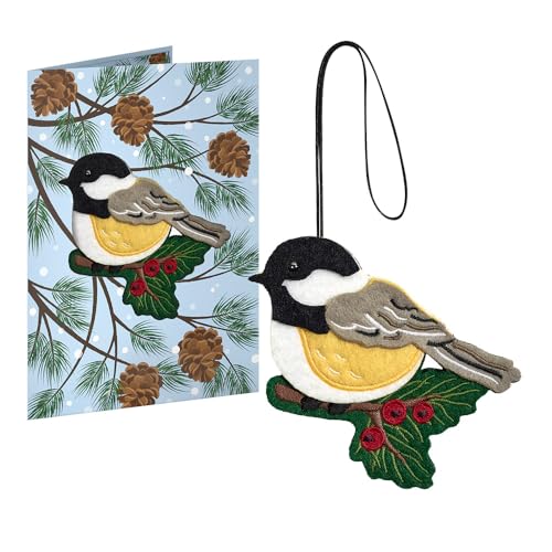 Winter Handmade Chickadee HeartFelt Charm Card
