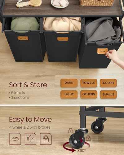 Laundry Hamper 3 Section