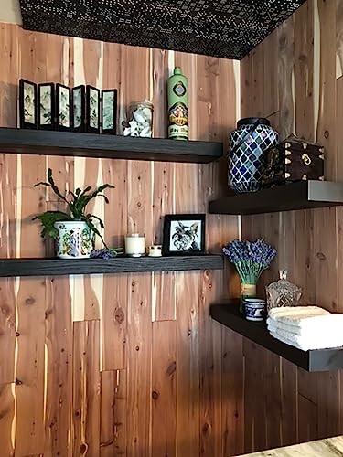 x2 36 Inch Wooden Floating Shelves for Wall