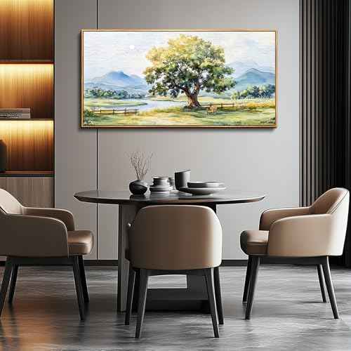 Large Canvas Wall Art For Living Room Wall Decor For Office Bedroom Hotel room Green Tree Ink
